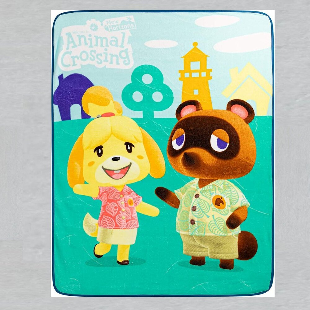 Animal Crossing Town Living Throw Blanket Measures 46 x 60 inches
